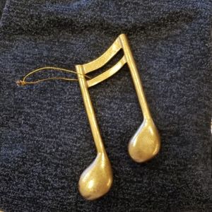 Antique Gold Music Note Ornament.